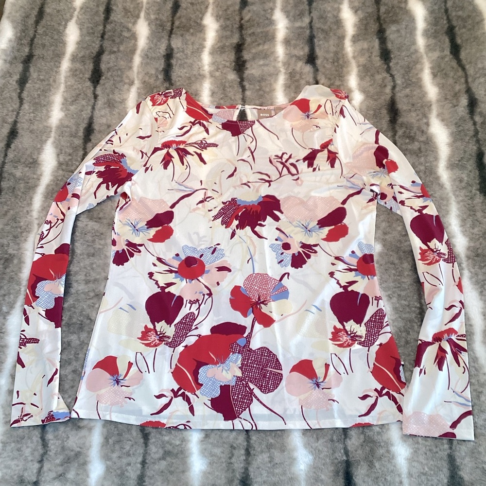 HUGO BOSS Floral Print Top